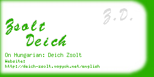 zsolt deich business card